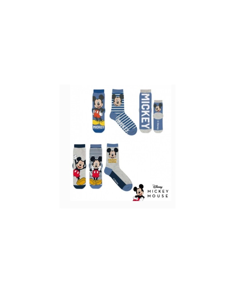 Pack 3 calcetines Mickey Mouse
