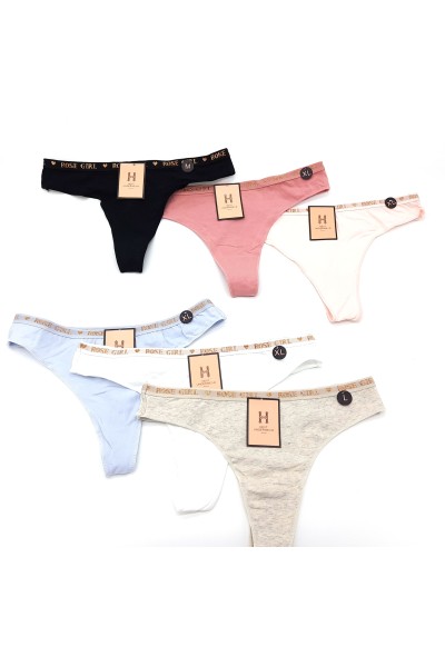 Tanga mujer letras purpurina Tress
