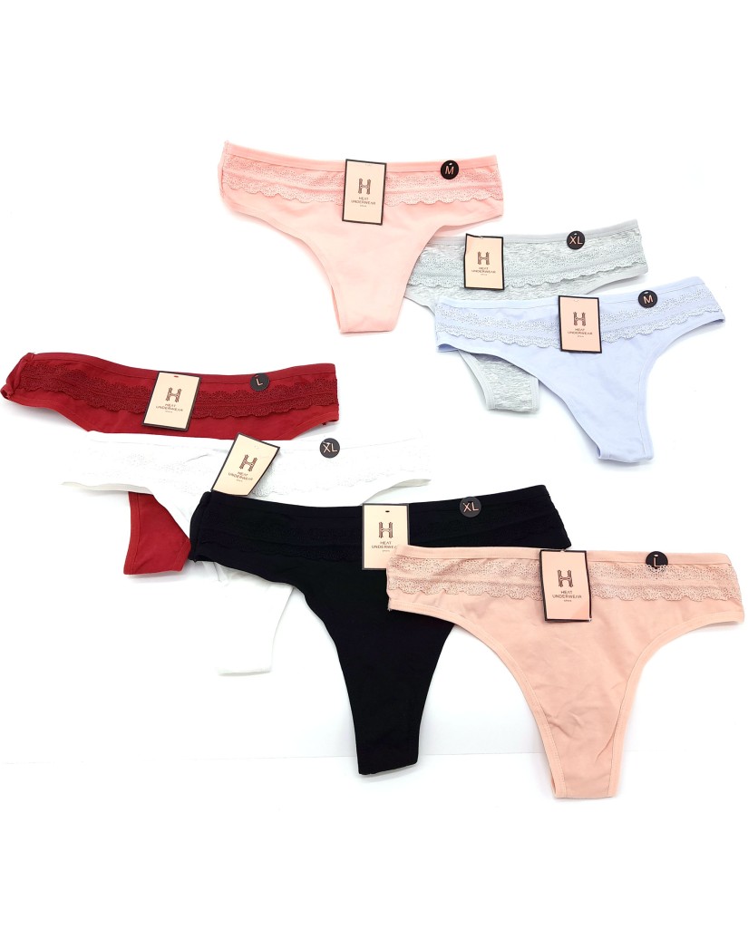Tanga mujer liso encaje Tress