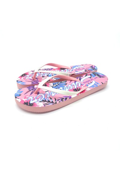 Chanclas mujer rosa y blanco