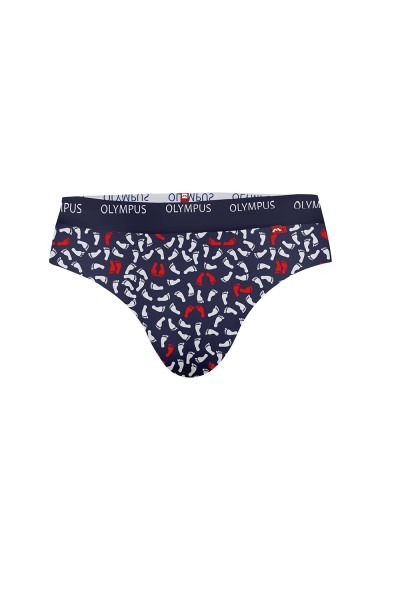 Slip hombre huellas rojas Olympus