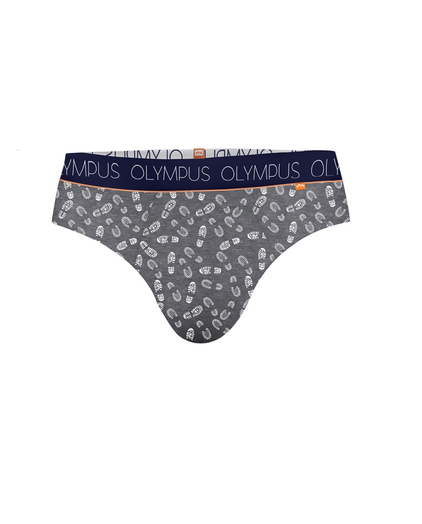 Slip hombre huellas gris Olympus