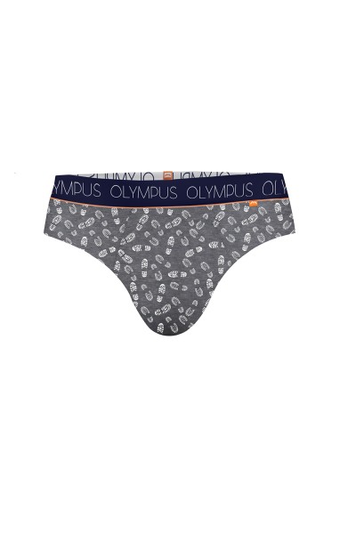 Slip hombre huellas gris Olympus
