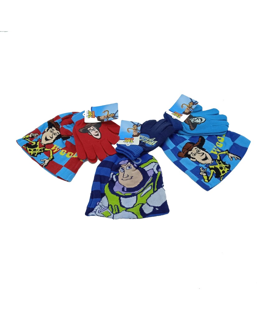 Conjunto gorro y guantes Buzz y Woody
