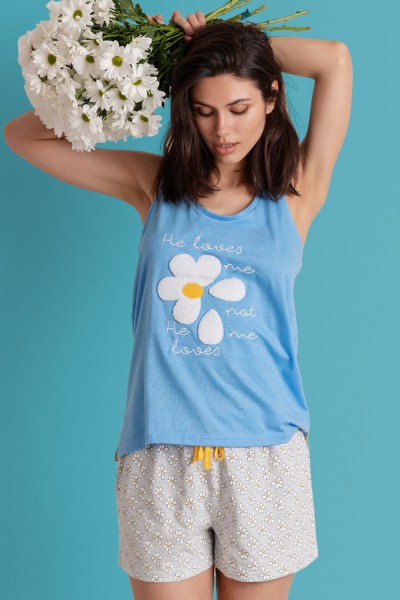 Pijama mujer tirantes margaritas Admas