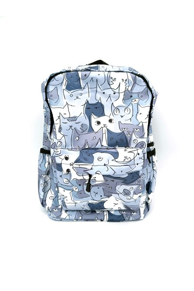 Mochila dibujo gatos
