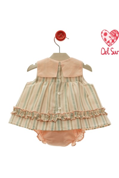 Vestido y braguita bebé Del Sur