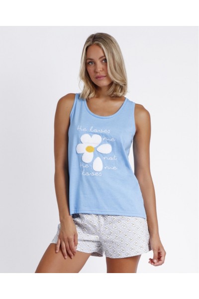 Pijama mujer tirantes margaritas Admas