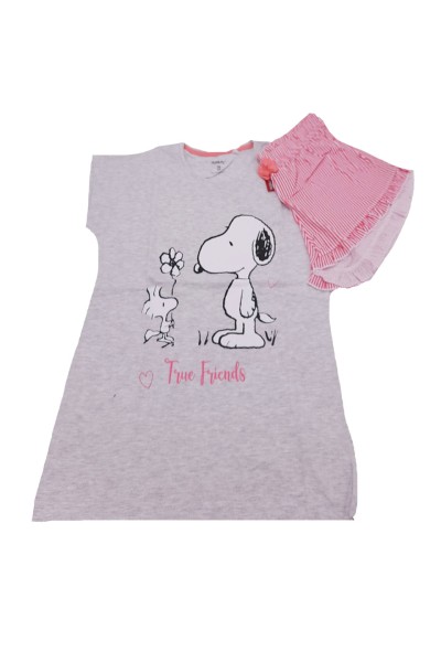Pijama niña manga corta Snoopy