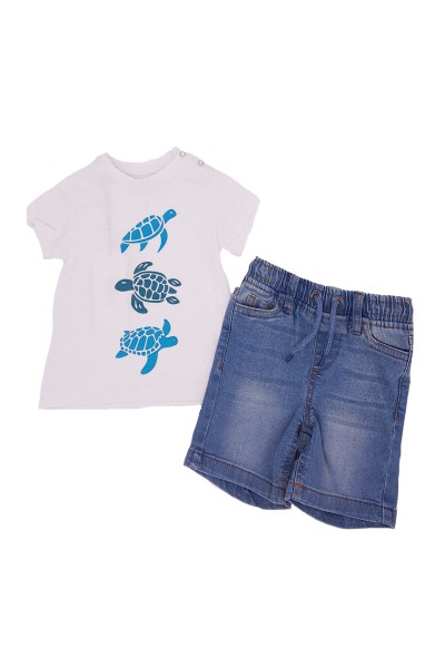 Conjunto 2 piezas vaquero tortugas Petit Utopie