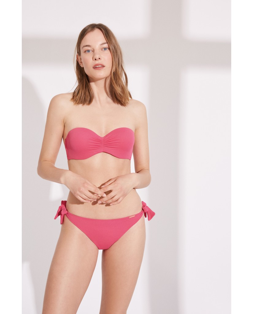 Bikini bandeau fucsia Copa B Ysabel Mora