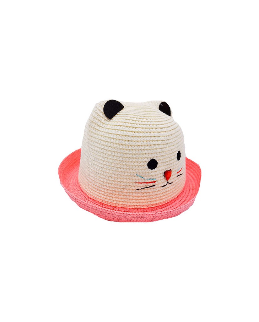 Gorro de niña con dibujo de gato