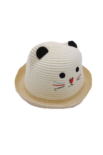 Gorro de niña con dibujo de gato