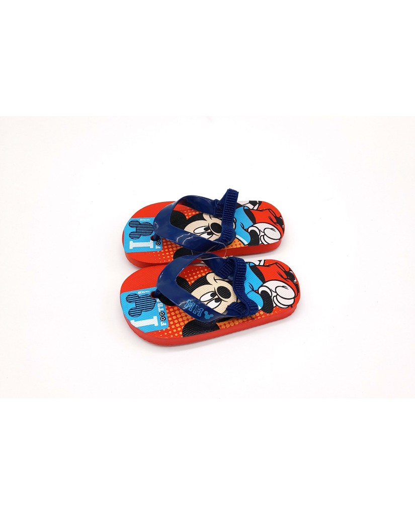 Chanclas de dedo con goma Mickey Mouse rojo