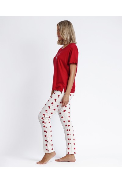 Pijama mujer corazones largo Admas