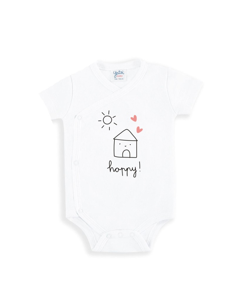Body bebé manga corta "Happy" Yatsi