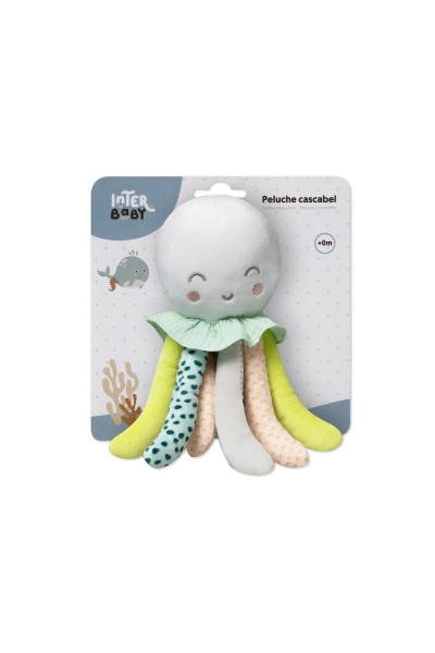 Peluche grande sonajero Pulpo Interbaby