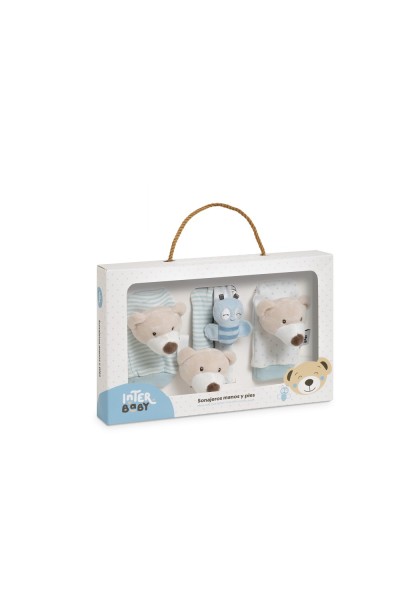 Set sonajeros para pies y muñecas osito Interbaby