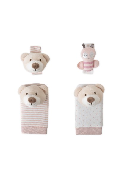 Set sonajeros para pies y muñecas osito Interbaby