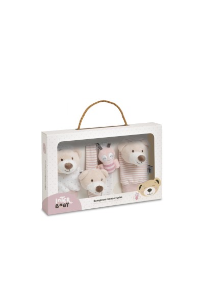 Set sonajeros para pies y muñecas osito Interbaby