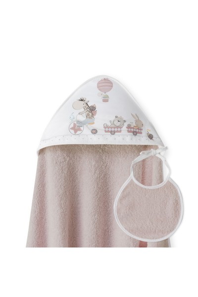 Capa de baño bebé + babero jirafa Interbaby