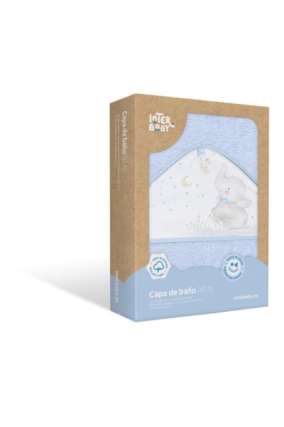 Capa de baño bamboo elefante Interbaby