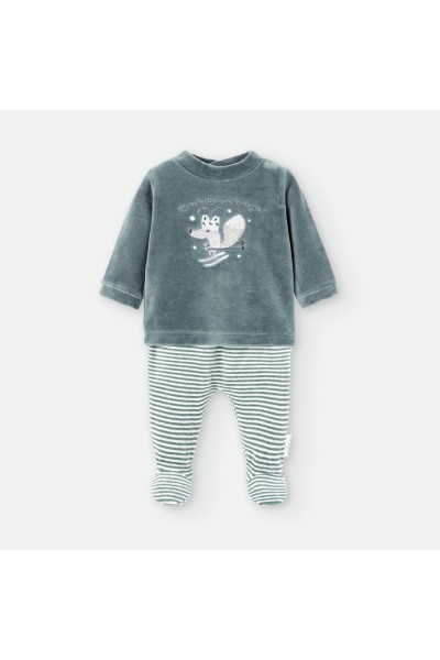 Pijama bebé 2 piezas verde Waterlemon