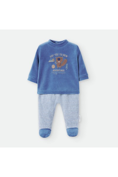 Pijama bebé 2 piezas azul...