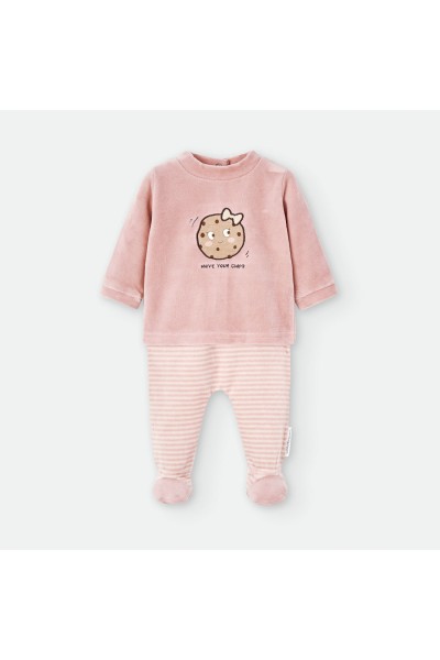 Pijama bebé 2 piezas rosa...