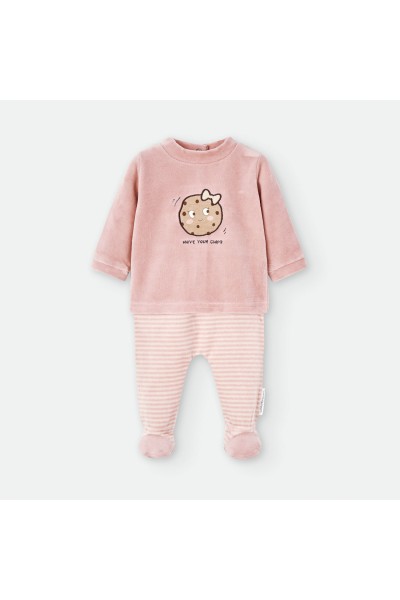 Pijama bebé 2 piezas rosa palo Waterlemon