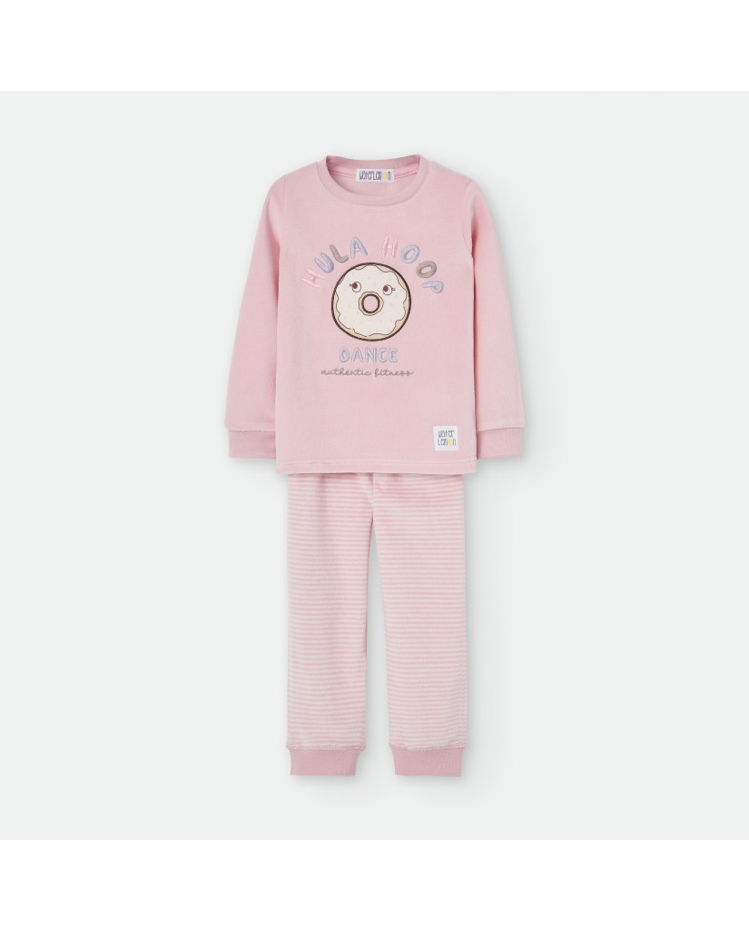 Pijama infantil rosa "Hula Hoop" Waterlemon