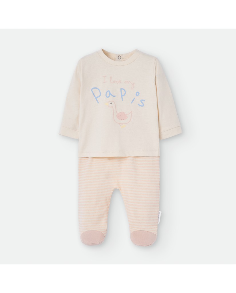 Pijama bebé 2 piezas "Y love my papis" Waterlemon