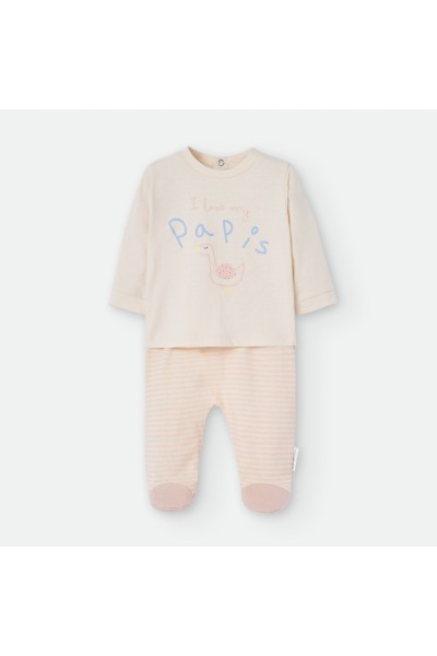 Pijama bebé 2 piezas "Y love my papis" Waterlemon