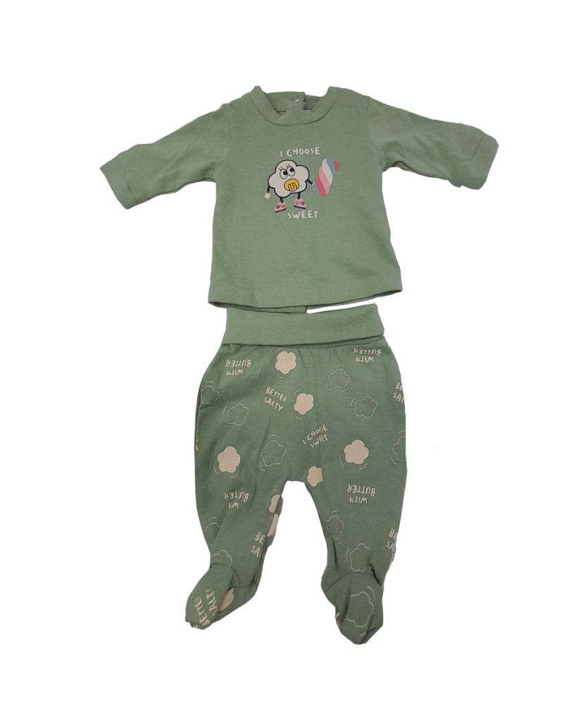 Pijama 2 piezas bebé "I choose sweet" Waterlemon