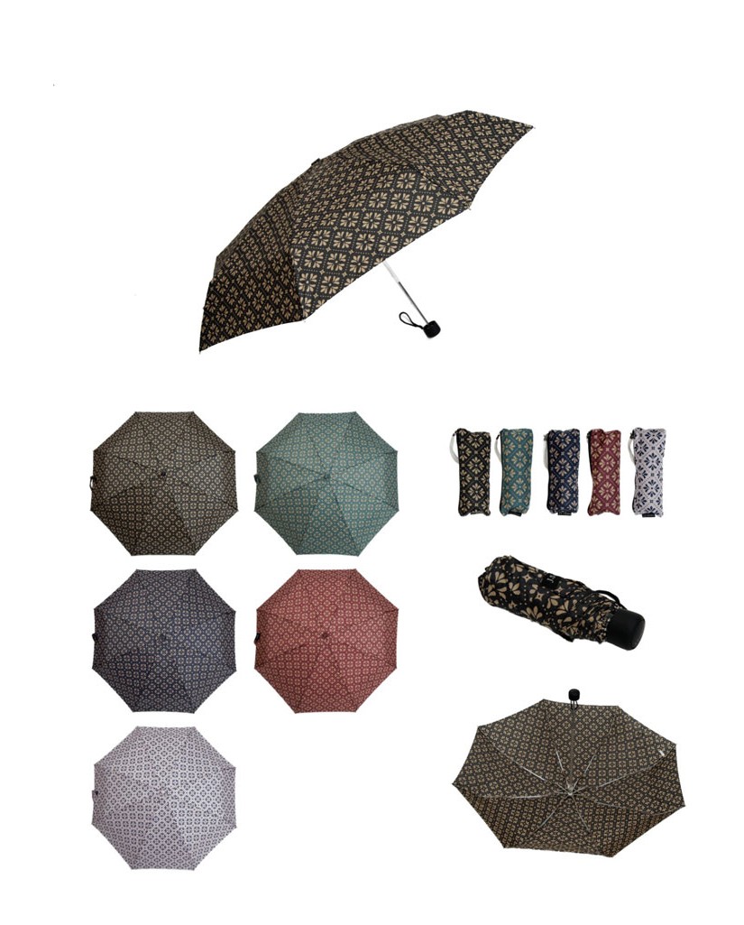Paraguas plegable con estuche estampado