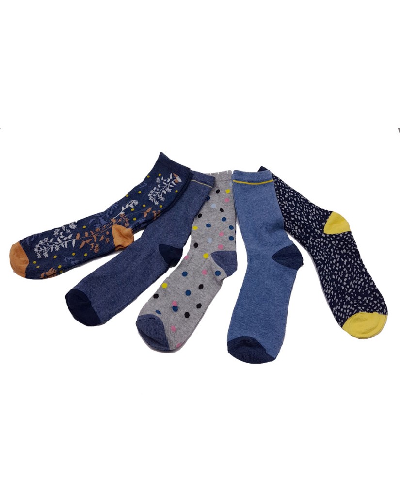 Pack de 5 calcetines mujer flores 40 Grados