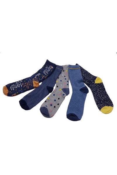 Pack de 5 calcetines mujer flores 40 Grados