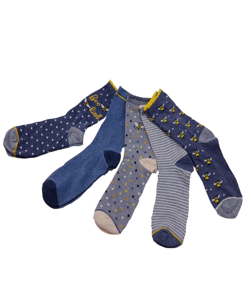 Pack de 5 calcetines mujer abejas 40 Grados