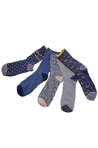 Pack de 5 calcetines mujer abejas 40 Grados
