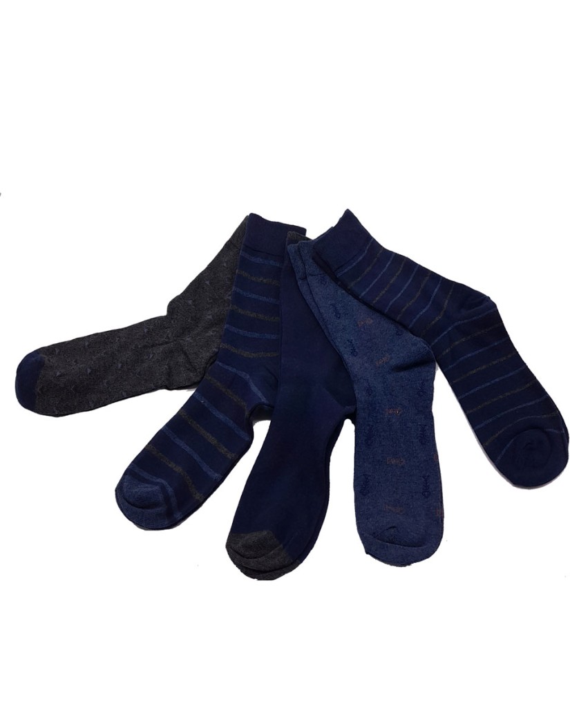 Pack de 5 calcetines hombre azul marino 40 Grados