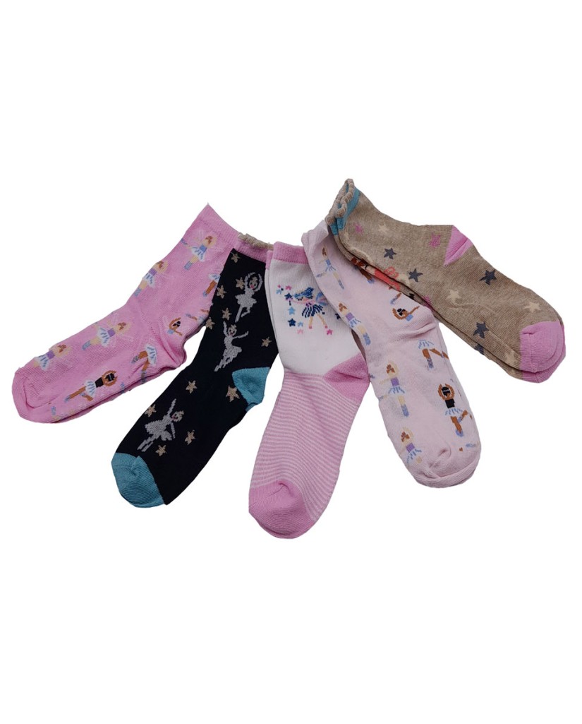 Pack de 5 calcetines niña bailarina 40 Grados
