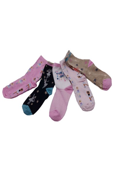 Pack de 5 calcetines niña bailarina 40 Grados