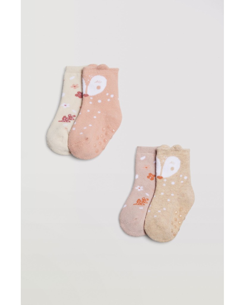 Pack 2 calcetines bebé térmico antideslizante Ysabel Mora