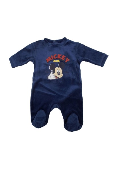 Pelele bebé invierno azul marino Mickey Mouse