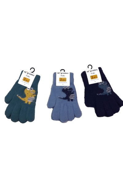 Guantes niño dinosaurio