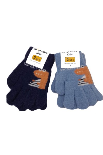 Guantes niño dinosaurio