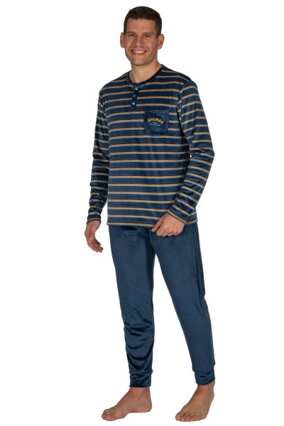 Pijama hombre terciopelo a rayas Javier Golmar