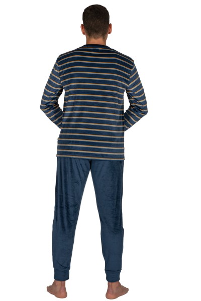 Pijama hombre terciopelo a rayas Javier Golmar