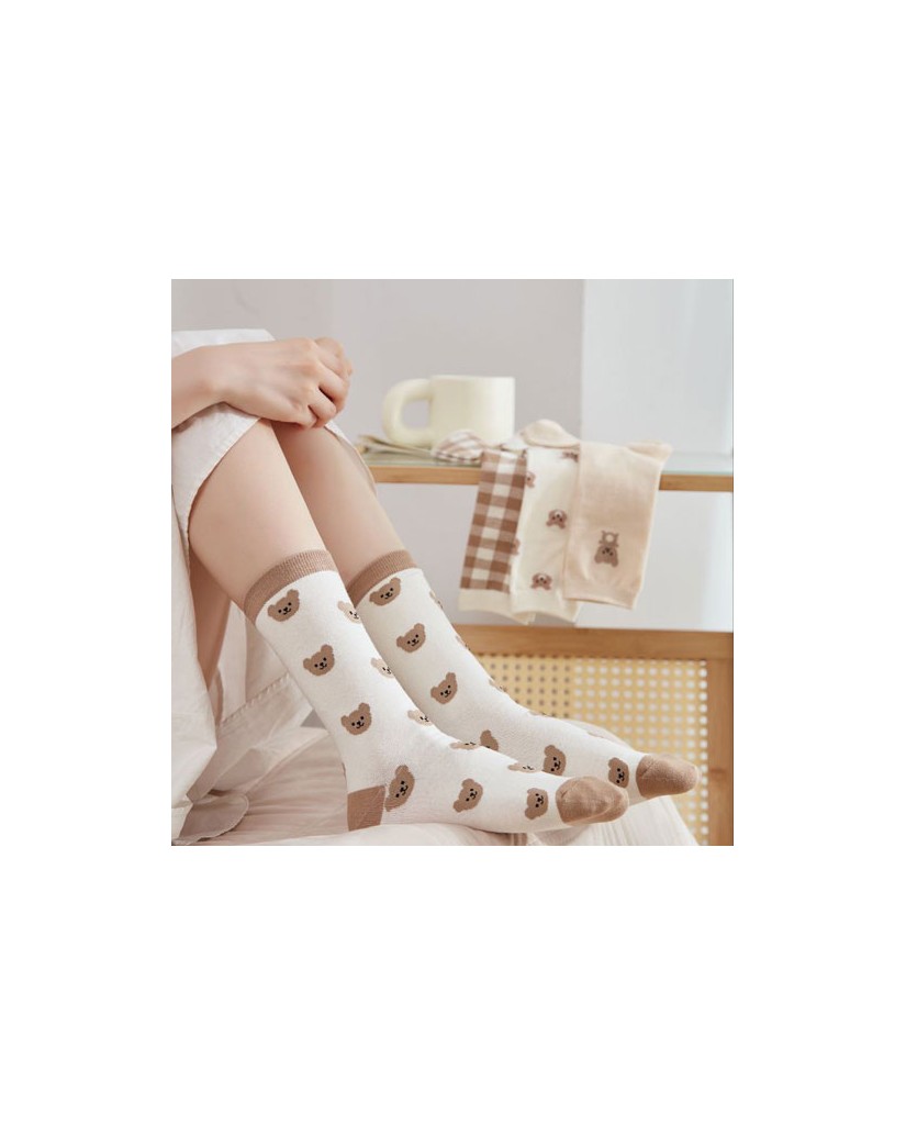 Pack 3 calcetines mujer ositos Green Cotton