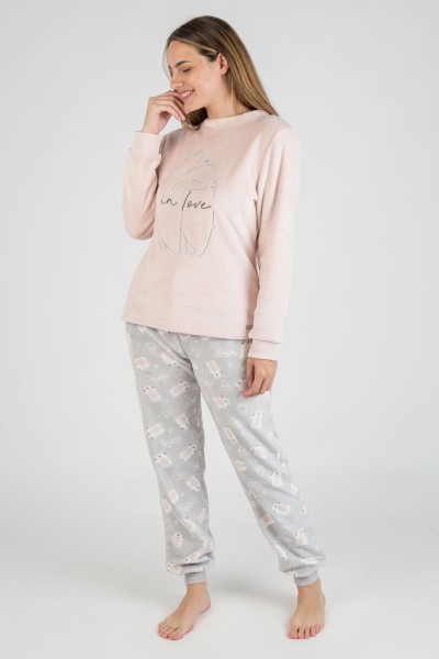 Pijama mujer coralina "In love" Olympus